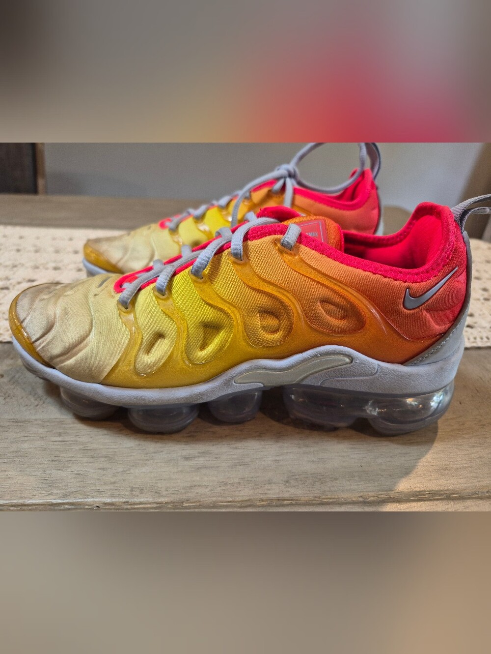 Nike Gradient Yellow-Orange with Pink Accent Sneakers